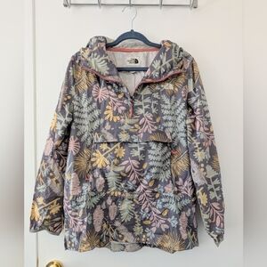 🌸 NWOT North Face Packable Floral Lightweight Windbreaker Hoodie Size Medium